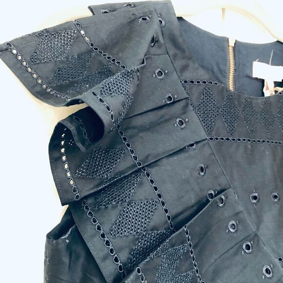 NWT: Ted Baker Forelli Ruffle Embroidered Top - Picture 5 of 15